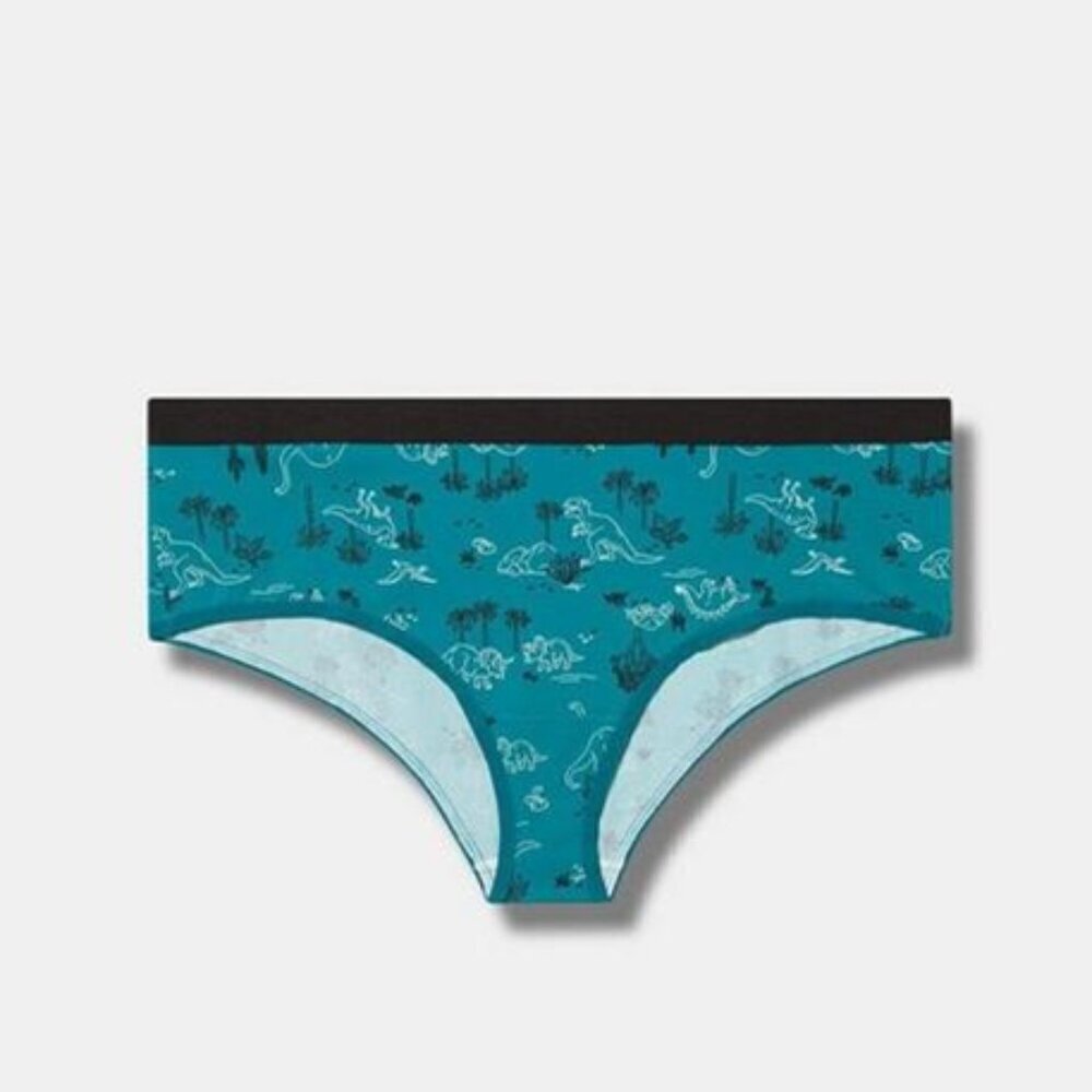 Torrid - Cotton Mid-Rise Cheeky Panty in Dino Doodle Fanfare Blue​​​​​